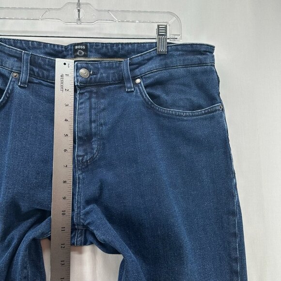 BOSS Jeans Mens Size 38 Maine Regular Fit Tapered Denim Organic Cotton Blue - Picture 10 of 11